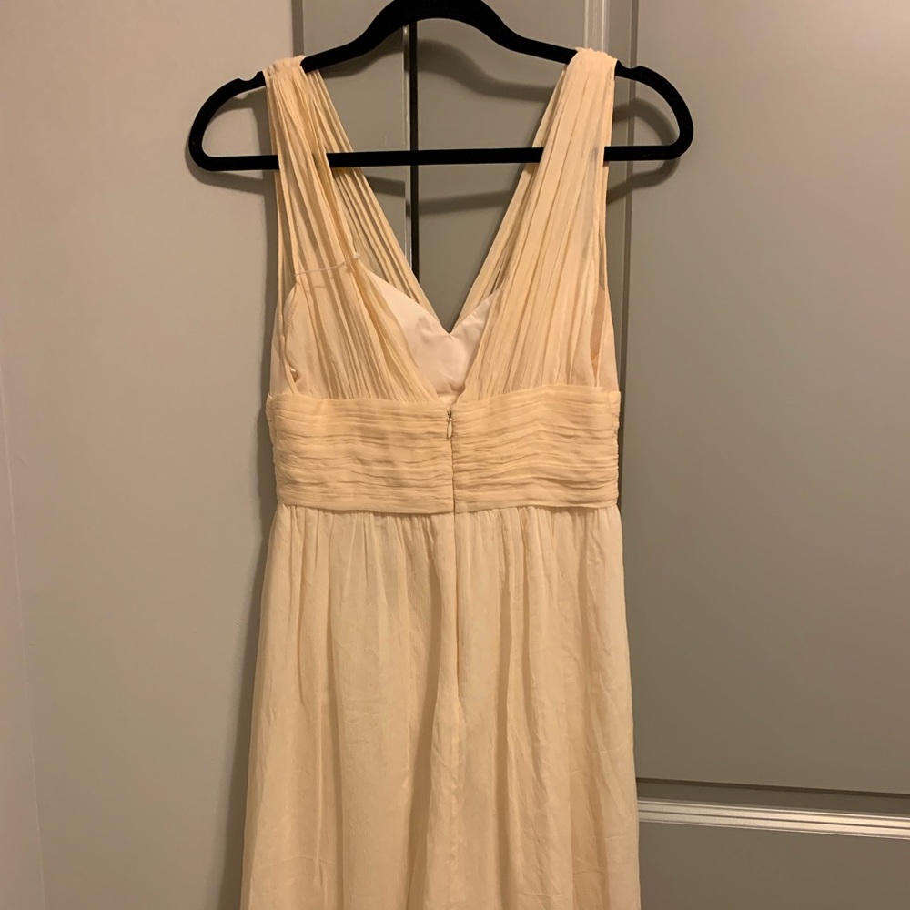 j crew silk chiffon dress - peach/nude color